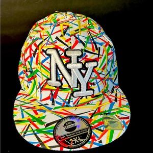 NWT HAT  NY EMBROIDERED TRUCKER STYLE, City Hunter  style 2XL